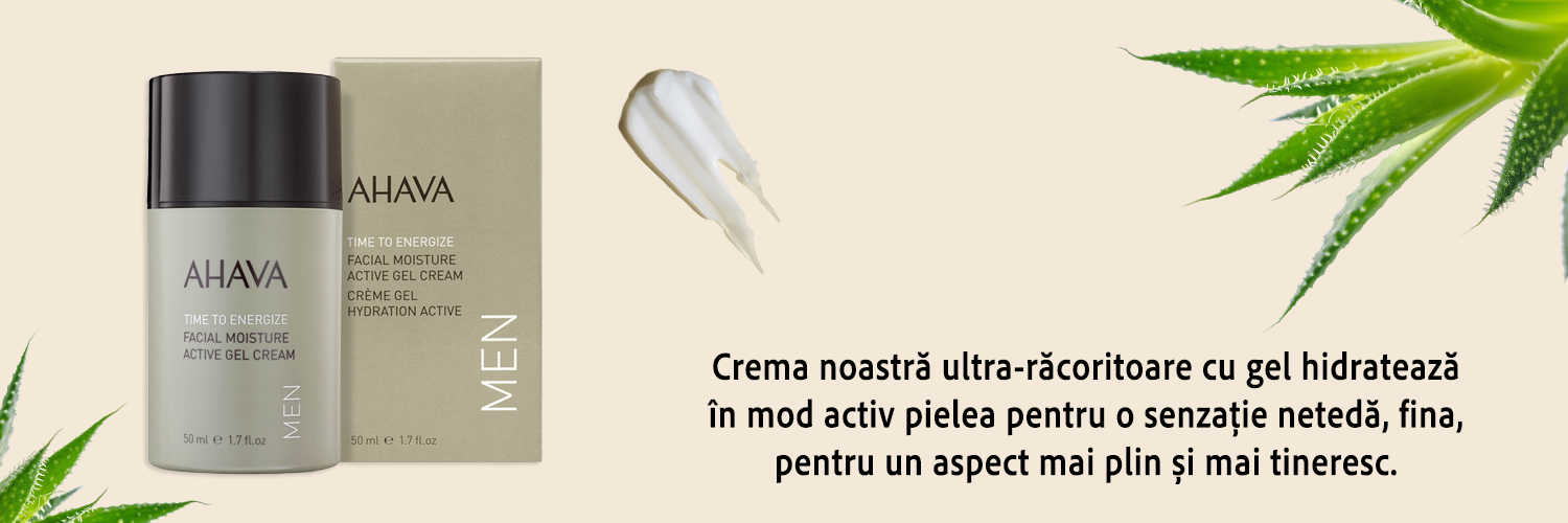 crema hidratanta cu gel activ AHAVA pentru barbati